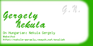 gergely nekula business card